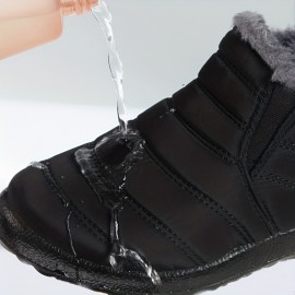 Men's Casual Boots, Waterproof Windproof Side-zipper Ankle Boots For Winter