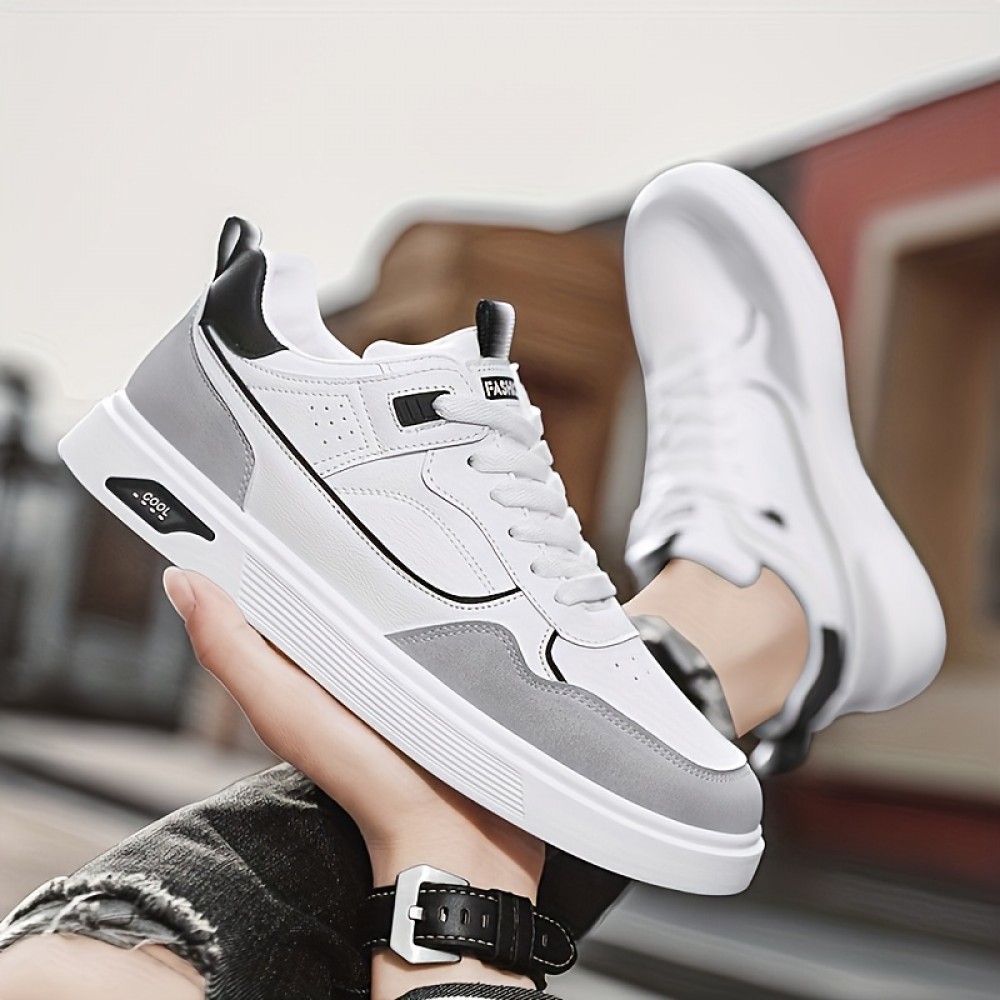 Men's Skate Shoes With Good Grip, Lace-up Sneakers, Men's Footwear