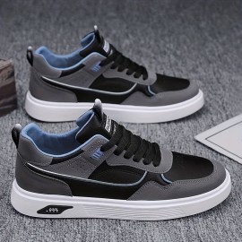 Men's Skate Shoes With Good Grip, Lace-up Sneakers, Men's Footwear