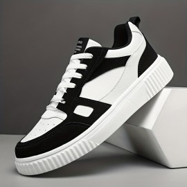 Men's Color Block Trendy Skate Shoes, Wear-resistant Non-Slip Sneakers, Men's Footwear