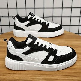 Men's Color Block Trendy Skate Shoes, Wear-resistant Non-Slip Sneakers, Men's Footwear