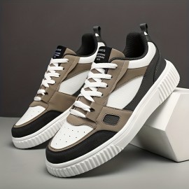 Men's Color Block Trendy Skate Shoes, Wear-resistant Non-Slip Sneakers, Men's Footwear