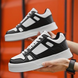 Men's Color Block Trendy Skate Shoes, Wear-resistant Non-Slip Sneakers, Men's Footwear