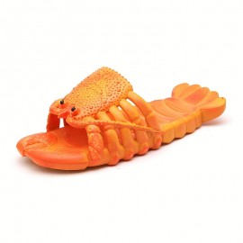 Men's Lobster Slide Sandals, Casual Non Slip Shoes, Open Toe Shoes For Outdoor Beach, Spring And Summer