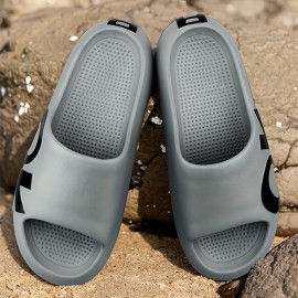 Men's EVA Cloud Slides, Casual Non Slip Slippers, Open Toe Shoes For Indoor Outdoor Beach Shower, Spring And Summer