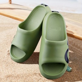 Men's EVA Cloud Slides, Casual Non Slip Slippers, Open Toe Shoes For Indoor Outdoor Beach Shower, Spring And Summer