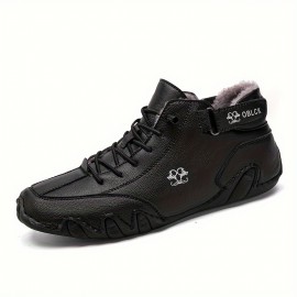 Men's Casual Ankle Boots, Breathable Slip-resistant Lace-up Walking Shoes For Outdoor, Spring Autumn And Winter