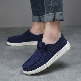 Men's Fashion Casual Loafers Minimalist Solid Color Outdoor Round Toe Shoes