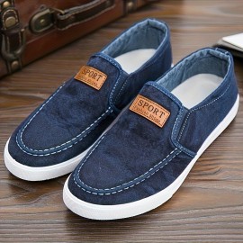 Men's Casual Loafers, Comfy Slip-on Shoes With Rubber Sole For Walking Driving