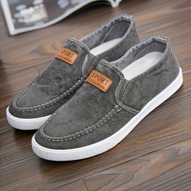 Men's Casual Loafers, Comfy Slip-on Shoes With Rubber Sole For Walking Driving