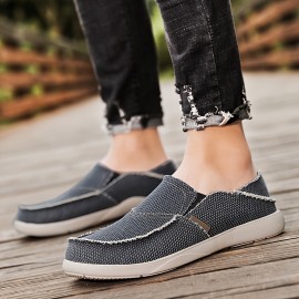 Men's Canvas Slip On Loafer Shoes Breathable Lightweight Sneakers