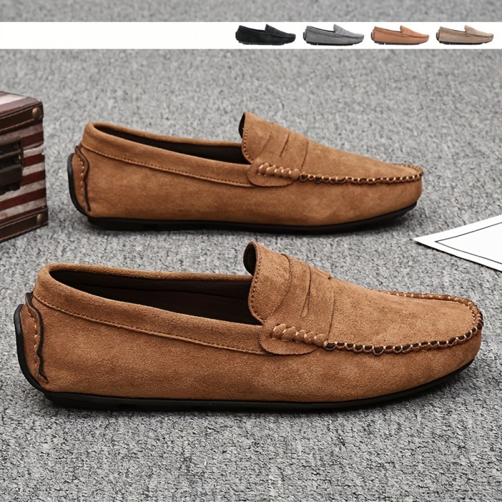 Men's Fashion Comfy Loafers, Wear-resistant Non-Slip Smart Casual Shoes