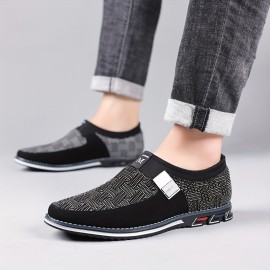 Men's Smart Casual Slip On Loafers With Assorted Colors, Dress Up Walking Shoes