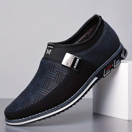 Men's Smart Casual Slip On Loafers With Assorted Colors, Dress Up Walking Shoes