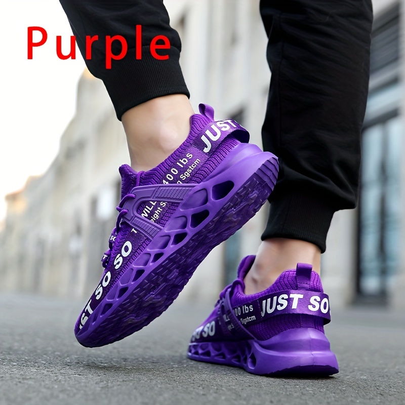 plus size mens blade type shoes shock absorption slip on soft sole non slip sneakers for mens outdoor activities details 8