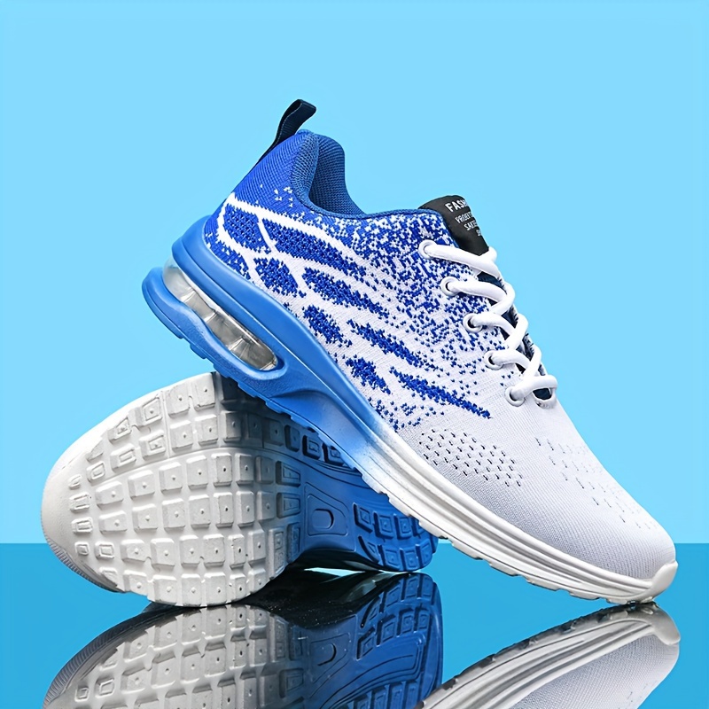 athletic shoes, mens lace up sneakers athletic shoes with air cushion shock absorbing and breathable running basketball workout gym details 12