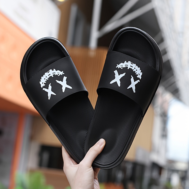 mens non slip slides lightweight open toe quick dry slippers for indoor outdoor bathroom beach summer details 11