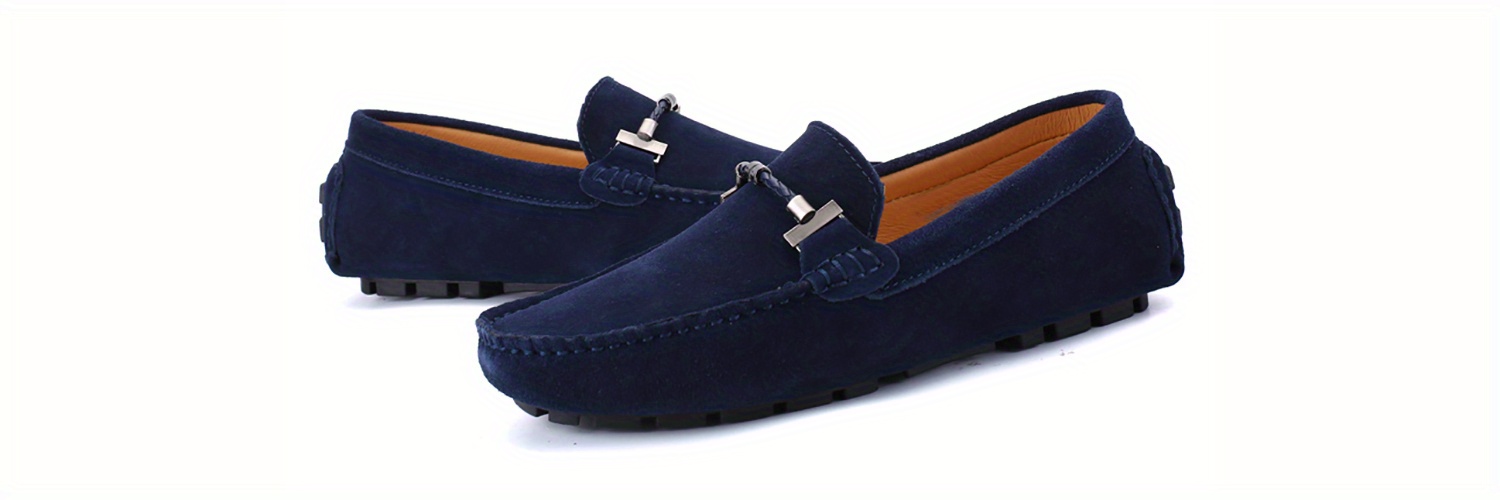 mens trendy slip on loafers casual outdoor walking shoes details 1