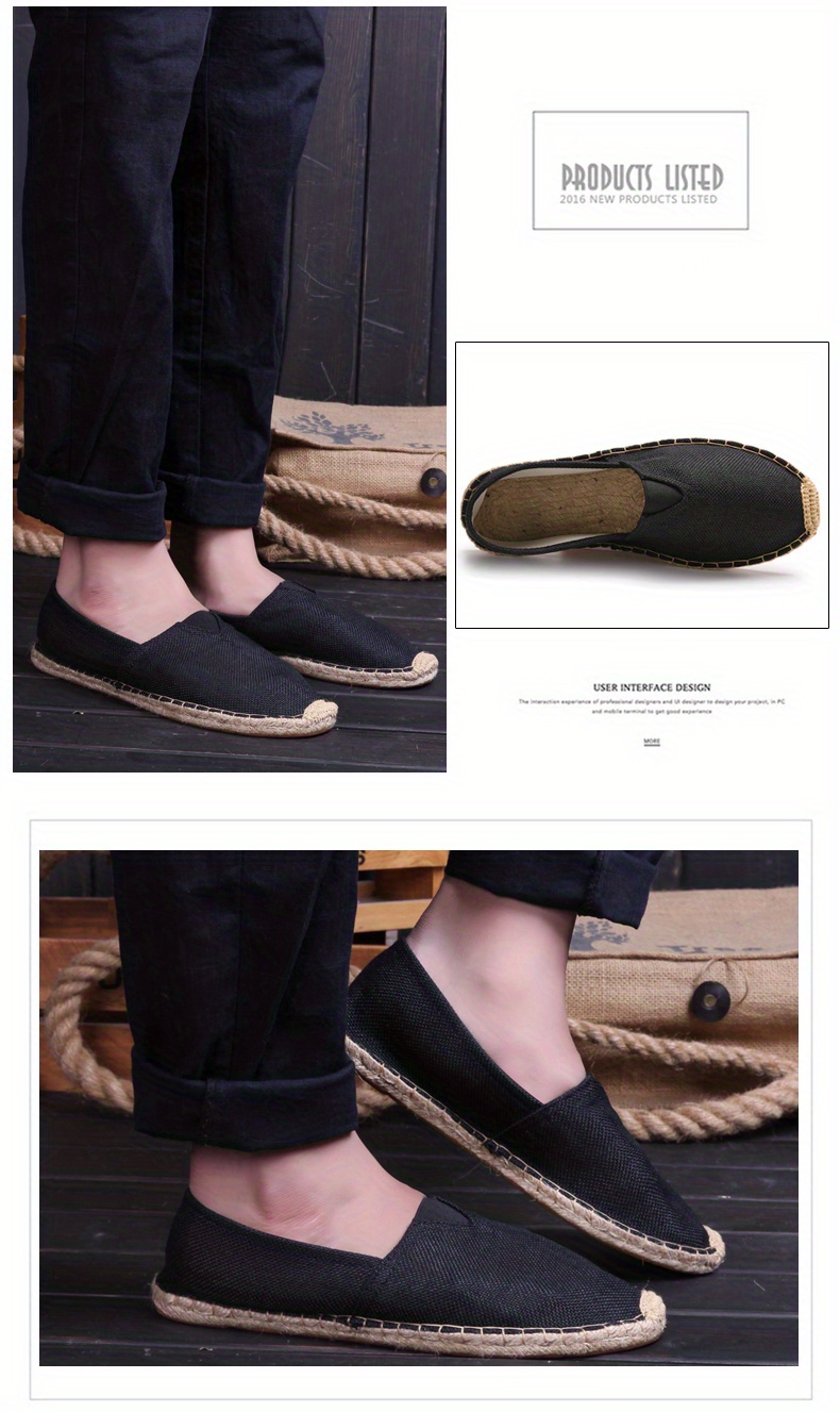 espadrilles loafer shoes, mens espadrilles loafer shoes casual slip on shoes comfortable walking shoes details 2