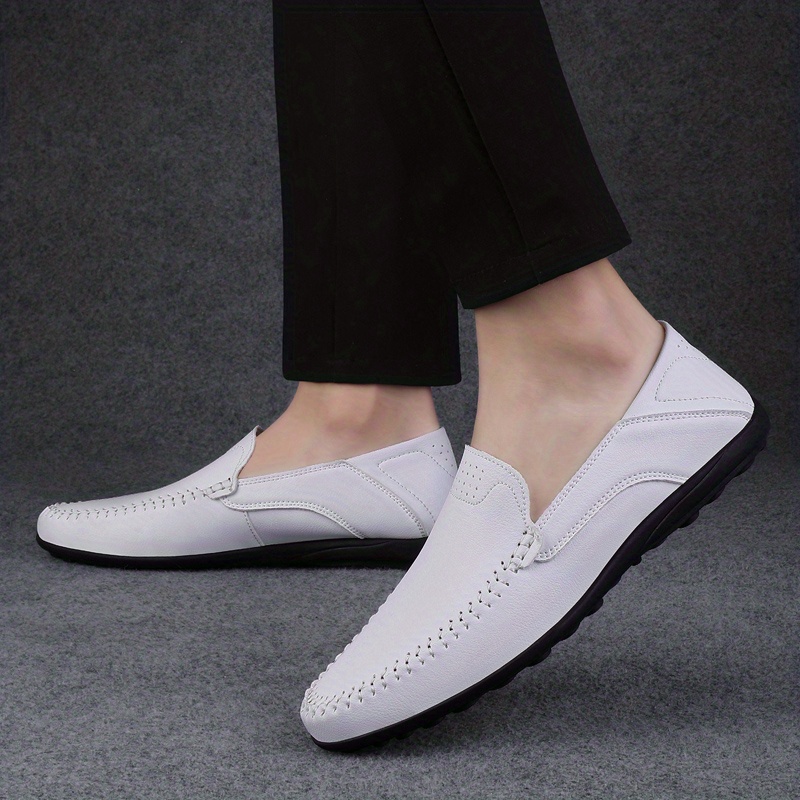 mens stitch detail loafer shoes comfy non slip slip on shoes mens shoes spring and summer details 2